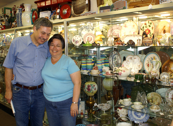 Woody and Sharon’s corner in the Antique shop