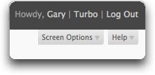 Screen Options tab