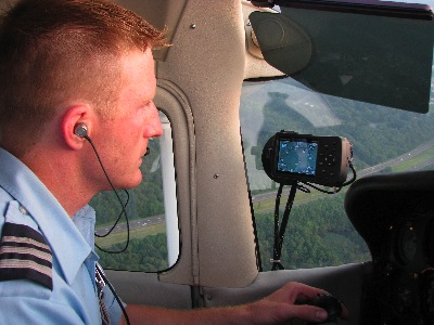 Aaron preparing to land