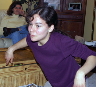 Audrey playing charades in Wilmington