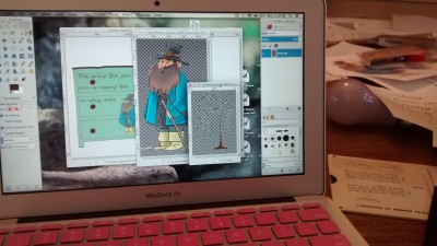 Creating design ideas on the computer using the drawing.