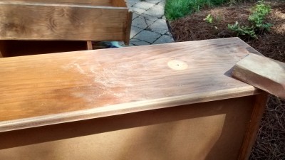 Sanding was a long process. A power sander would have been nice!