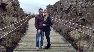 We're standing between two continents: where geological Europe and North America meet!